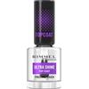 Rimmel London, Top Coat Ultra Shine, Top Coat ultra brillante e a lunga tenuta, Protegge il Colore, Formula Vegana, 12ml