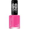 Rimmel London Rimmel 60 Seconds Super Shine Smalto, Smalto asciugatura rapida, Colore vibrante, A lunga tenuta, 8 ml, 322 Neon Fest