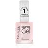 Rimmel London Smalto Unghie Super Gel, 12 ml, French Manicure, Nail Polish Effetto Gel a Lunga Durata, 091 English Rose