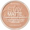 Rimmel London, Cipria Compatta Stay Matte - Polvere Opacizzante a Lunga Tenuta per Pelli Grasse e Miste - 010 Warm Honey - 14 g