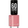 Rimmel London RIMMEL 60 Seconds Super Shine Smalto, Smalto asciugatura rapida, Colore vibrante, A lunga tenuta, 8 ml, 235 Preppy in Pink