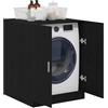 vidaXL Armadio per Lavatrice Rovere Nero 70,5 x 71,5 x 91,5 cm, Mobile Comodo per Lavanderia, risparmia Spazio, organizza con Stile in casa, Perfetto per Lavatrice e Accessori