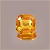 Zaffiro Padparadscha Ceylon Dorato Naturale Gemma Asscher Tonda 6x6 MM