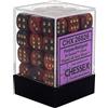Chessex Dice Block with 36 d6 Gemini Purple-Red w/gold
