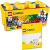 BRICK Flip LEGO Classic Scatola mattoncini creativi media + Base bianco (10696 + 11026), Set combinato con scatola portaoggetti e piastra di base