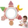 AiTuiTui Massaggiagengive Ciuccio per Frutta Neonati Silicone 0 3 6 Mesi, Massaggia Gengive Giochi Neonato Educativo, Dentizione Gioco Sensoriale Bambina bambino 1 Anno Regalo Natale Epifania Compleanno, Rosa