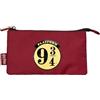 Grupo Erik Astuccio 3 Scomparti Harry Potter Binario 9 3/4 - Astuccio Scuola Portapenne con Cerniera | Back to School: Cancelleria Bambina e Bambino, Harry Potter Gadget (21 x 11,8 cm)