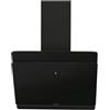 Candy CDG6CBP8B - Campana decorativa 60 cm, 4 livelli di potenza, 611 M3/H, controllo touch, filtri in alluminio antigrasso e filtri al carbonio inclusi, illuminazione a LED, 62 dB, nero