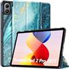 TiMOVO Cover Compatibile con Xiaomi Redmi Pad 2 Pro 12,1 Pollici 2025, Sottile e Leggero, Cover Protettiva a Guscio Posteriore Rigido, Auto Sveglia/Sonno, Doratura