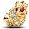 HAEPIAR S925 Argento Sterling Charm per Bracciale Collana Charm Dangle Drago d'oro a spirale per Donne Ragazze Regali di Compleanno