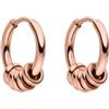 Purelei Anxiety Orecchini a cerchio - impermeabili | Orecchini con elementi sferici mobili in acciaio inossidabile | Placcatura in oro 14K, argento e placcatura in oro rosa 18K | Pezzo quotidiano