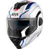 Givi Casco Moto Modulare P/J Givi X36 FIBRA PULSE Bianco Blu Ross