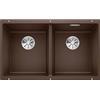 BLANCO SUBLINE 350/350-U - Lavello da cucina sotto-top doppio per basi di lavello con larghezza di 80 cm - SILGRANIT - Marrone - 523583