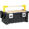 Perel Organizer porta attrezzi 21 L con 12 scomparti e 2 livelli, cassetta attrezzi con maniglia in alluminio e chiusure metalliche, organizer per viti e piccoli componenti, 45,5 x 24 x 20 cm