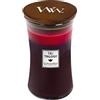 WoodWick Trilogy candela profumata a clessidra grande con Pluswick InnovationFrutti di bosco maturati al sole