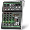 Aveek MIXER AUDIO PROFESSIONALE CONSOLE MIXAGGIO INGRESSI MULTIPLI REGISTRAZIONE STUDI