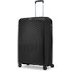 Ciak Roncato R Roncato Hexa Trolley taglia L 4R Polipropilene ultraleggero, nero, 77x31x52 cm, Valigia rigida ultra leggera