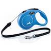 FLEXI Croci Flexi New Classic Cord, Guinzaglio per cani allungabile, taglia S fino a 12 kg, lunghezza 8 Metri, colore Blu