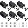 VOSSOT 6 Pezzi Chiusure A Pressione, Apriporta Push to Open con Viti Push Pull per Ante Scrocchi A Molla Automatici con Sblocco Touch Push Lock per Cassetti, Armadi, Porte con Cacciavite (Nero)