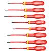 Facom ATD.J8VE - Set di 8 cacciaviti protwist isolati da 1000 Volt per viti a fessura e viti Phillips POZIDRIV, 8 pezzi