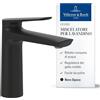 Villeroy & Boch Oasis miscelatore lavabo, senza piletta di scarico - rubinetto bagno con cartuccia in ceramica - rubinetteria lavabo a risparmio idrico - altezza bocchetta 114 mm - rotondo Matt Black