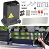 Fiqops - Set di attuatori scorrevoli per porta garage, 800 kg, 370 W, apriporta con 2 telecomandi, 2 chiavi di sblocco e funzione di chiusura automatica per hotel, fabbrica, colore: nero