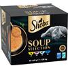 Sheba Soup Selection 32 x 40 g - Mix: Pollo, Tonno, Pesce marino e Salmone