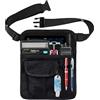 BLIRITEL Grembiule da server con tasca per banconote, grembiule da cameriere con 4 tasche, grembiule da lavoro con cintura regolabile, per ristorante, caffetteria, bar