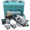 Makita HS009GT201 - Sega circolare a batteria 40 V max. / 5,0 Ah, 2 batterie + caricatore in valigetta per il trasporto, petrolio