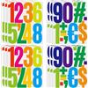 FSSTUD 12 fogli di adesivi numerici in vinile da 12,7 cm, impermeabili, adesivi per cassetta postale, numeri da 0 a 9, adesivi adesivi per numeri per porte, indirizzi, rimovibili, adesivi colorati