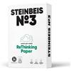 Steinbeis No. 3 fogli di carta riciclata, 2500 (5 x 500), formato DIN A4, 80 g/m², bianco e senza cloro, carta per fotocopiatrici di alta qualità ISO 90/CIE 110