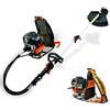 FUXTEC FX-MS152T Decespugliatore a scoppio 52cc multifunzione 2in1, con zaino, motore 2 tempi 3CV, tagliabordi e tagliaerba a spalla