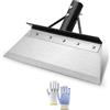 BOODPET Raschietto per erbacce da giardino, 21 cm, in acciaio inox, con viti di montaggio, strumento per rimuovere muschio per patio, neve e ghiaccio, testa di ricambio per attrezzi da giardino