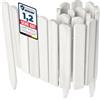 Garronda Rollborder Recinzione in legno flessibile 100 x 30 cm bordatura giardino bordura per aiuola staccionata in legno cordolo Decorazione da frutteti Palizzata GD-0148 Bianco