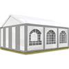 TOOLPORT Tendone per Feste 3x6 m Gazebo Party per sagre, mercati ca. PE 450 N Bianco-Grigio