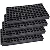 Garronda Confezione da 4 Semenzaio germinazione Vassoio Germinazione per Semi di Coltivazione di Piante da Interno Mini Serra GD-0066 (53x32 cm; 112 Cellule; Nero)