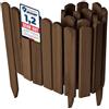 Garronda Rollborder Recinzione in legno flessibile 100 x 30 cm bordatura giardino bordura per aiuola staccionata in legno cordolo Decorazione da frutteti Palizzata GD-0148 Marrone Scuro