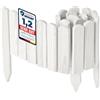 Garronda Rollborder Recinzione in legno flessibile 100 x 20 cm bordatura giardino bordura per aiuola staccionata in legno cordolo Decorazione da frutteti Palizzata GD-0148 Bianco