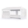 BOUDECH FRANKYSTAR® Acara 3x6 - Tenda/Gazebo Finestrato per Feste Bianco Tendone Impermeabile per Fiere, Eventi e Mercati (3x6 M)