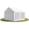 TOOLPORT Tendone per feste 4x5 m PVC bianco 100% impermeabile Gazebo da giardino Tendone da esterno Tenda party
