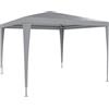 Bricozone Gazebo Struttura in Acciaio Copertura In PE 110 gr/m² Impermeabile Idrorepellente Resistente Raggi Solari UV Tenda Ombrellone Per Fiere Piscina Pic Nic Giardino Campeggio Esterno 3 x 3 Metri (Grigio)
