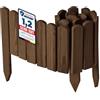Garronda Rollborder Recinzione in legno flessibile 100 x 20 cm bordatura giardino bordura per aiuola staccionata in legno cordolo Decorazione da frutteti Palizzata GD-0148 Marrone Scuro