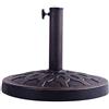 KOMFOTTEU Supporto per ombrellone rotondo con motivo, supporto per ombrellone da 38/48 mm, base per ombrellone in resina, per giardino, terrazza, spiaggia