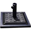 KOMFOTTEU Base per ombrellone in resina, supporto per ombrellone, quadrato, per palo dell'ombrellone, Φ38/48 mm, supporto per ombrellone per giardino, terrazza, balcone, 44 x 44 x 33 cm, bronzo
