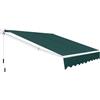 HOMASIS Tenda da Sole a Bracci Estensibili, Tenda Parasole con Protezione UV, Tenda da Balcone con Manovella, Angolo Regolabile da 40-100°, per Giardino e Terrazza (Verde, 245x200cm)