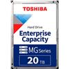 Toshiba Serie MG10 MG10SCA20TE - Disco rigido - Enterprise - 20 TB - interno - 3,5" (8,9 cm) - SAS 12Gb/s - 7200 rpm - Buffer: 512 MB