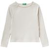 United Colors of Benetton T-Shirt M/L 3V10C10SC, Bianco, 150 cm Bambina