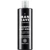 ManCave Scrub Corpo da Uomo Blackspice da 500ml, Aroma Caldo e Legnoso, Scrub Corpo Esfoliante Uomo con Polvere di Pomice e Carbone, Formulazione Naturale, Adatto ai Vegani, Prodotto in Inghilterra