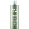 ManCave Shampoo Caffeina Uomo 500ml, con Caffeina, Pantenolo e Vitamina E, Favorisce la Crescita Sana dei Capelli, Senza Solfati, Naturale, Vegano e Cruelty Free