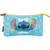 Grupo Erik Astuccio Stitch - Astuccio 3 Scomparti Bambino per la Scuola e Cerniera | Regalo Bambina 8 Anni: Cancelleria Lilo e Stitch Gadget